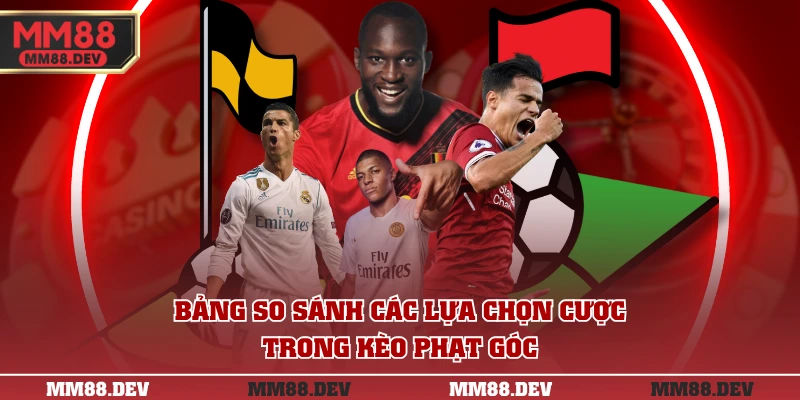 Đọc Hiểu Kèo Phạt Góc - Tân Thủ Làm Chủ Cuộc Chơi 3 Bảng so sánh các lựa chọn cược trong kèo phạt góc